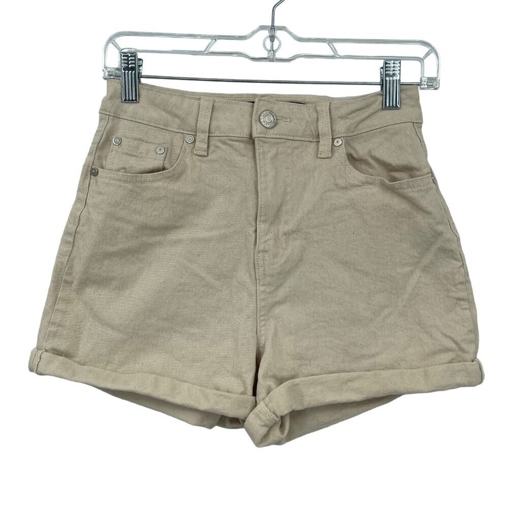 Indigo Rein High Waisted Cuffed Mom Denim Jean Shorts Women's 3 /25 3" Inseam